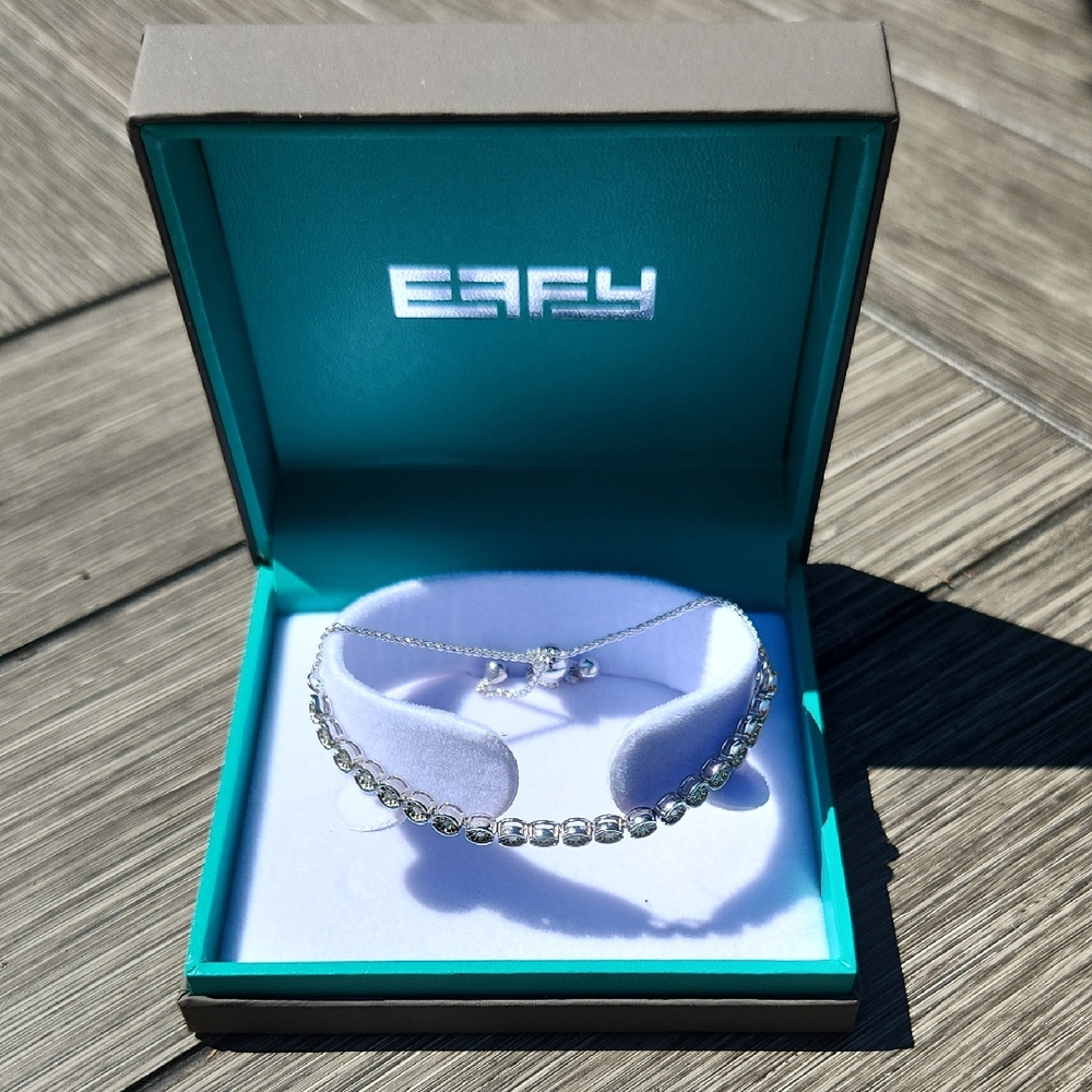 Effy Sterling Silver & Diamond Bolo Tennis Bracelet